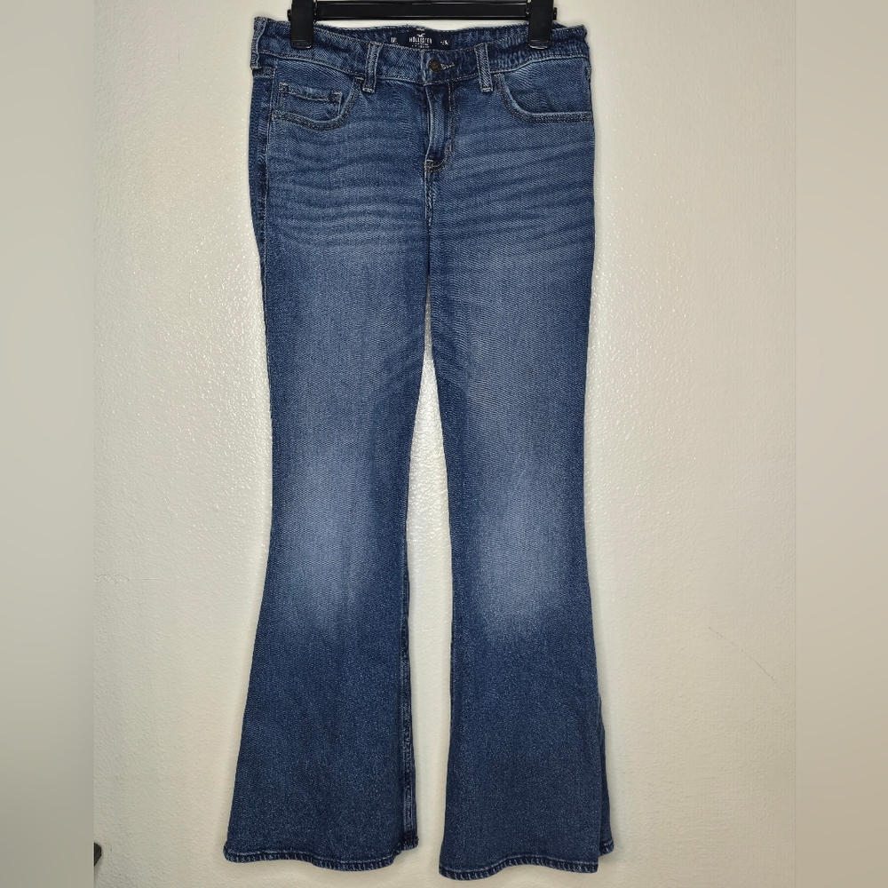 HOLLISTER Flare Bootcut Denim Jeans Women's 8 / 29 Med Wash Boho